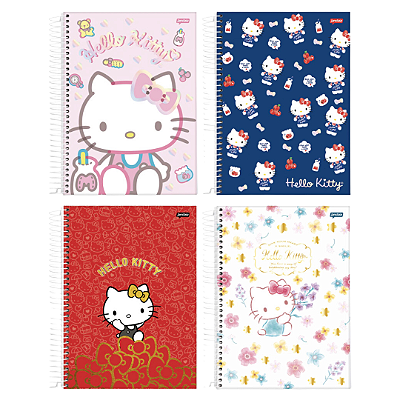 Caderno Universitário Hello Kitty 80 Folhas