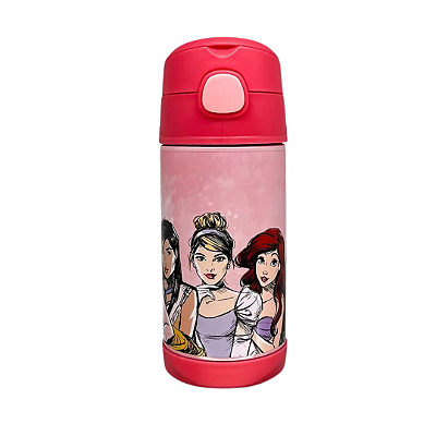 Garrafa Princesas com Canudo - 300ml