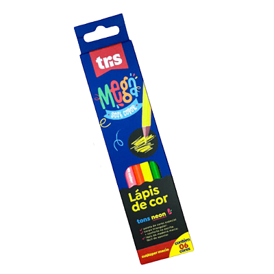 Lápis de Cor Tris Neon - 6 Cores