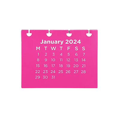 Refil Calendário de Mesa Caderno Inteligente 2024