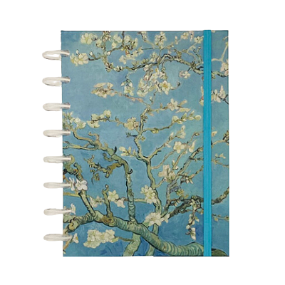 Caderno de Disco Universitário Amendoeira em Flor - 80 Folhas