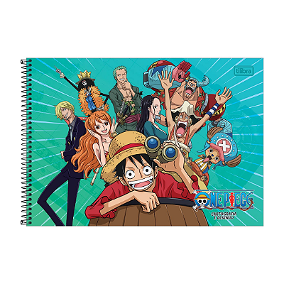 Caderno Cartografia e Desenho Espiral One Piece - 80 Folhas