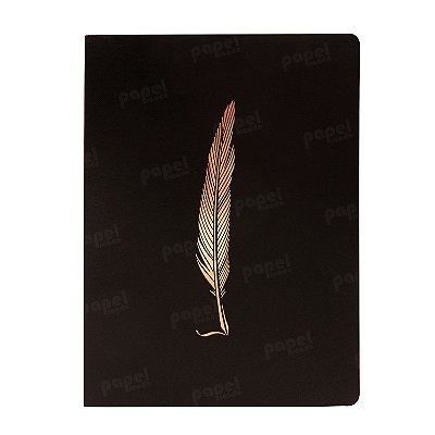 Caderno Flexível Pena Bronze Pontilhado Grande