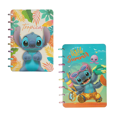 Caderno de Disco Stitch Colorido