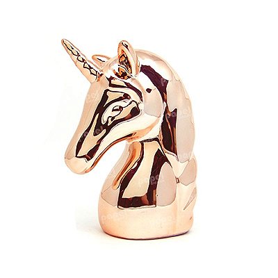 Cofre em Cerâmica Unicórnio Cobre Rosé