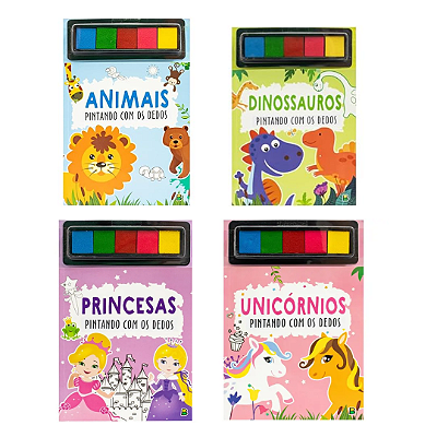 Livro de Desenhos para Pintura Com Tinta - Pintando com Os Dedos