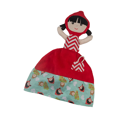 Boneca 3 em 1 Vira Vira Chapéuzinho Vermelho, Vovó e Lobo Mau