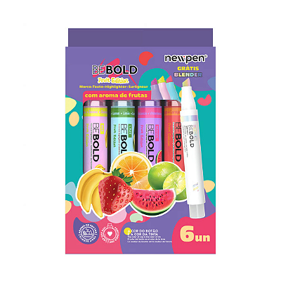 Kit Marca-Texto Perfumado Frutas - 6 unidades