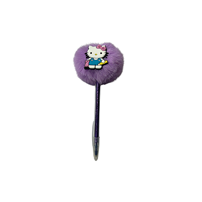 Caneta Esferográfica com Pompom Hello Kitty