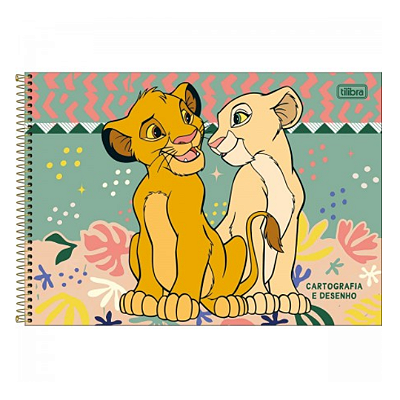 Caderno de Cartografia e Desenho - O Rei Leão 80 Folhas