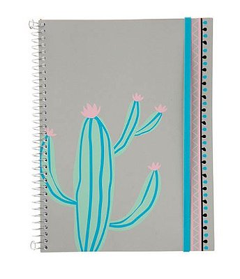 Caderno Flexível Cacto 200 folhas