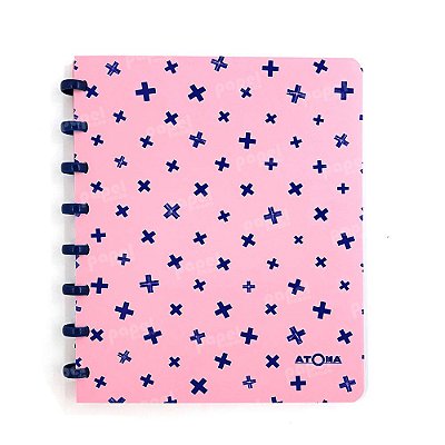 Caderno de Discos Pastel A5 Rosa e Azul