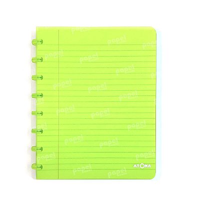 Caderno de Discos Verde Transparente A5