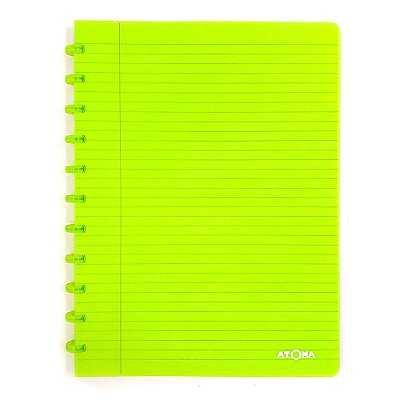 Caderno de Discos Verde Transparente A4