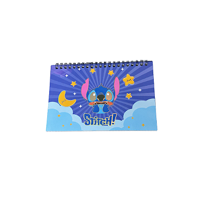 Caderno de Adesivos Stitch