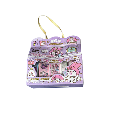 Caixinha com 5 Washi Tapes de Personagens da Sanrio