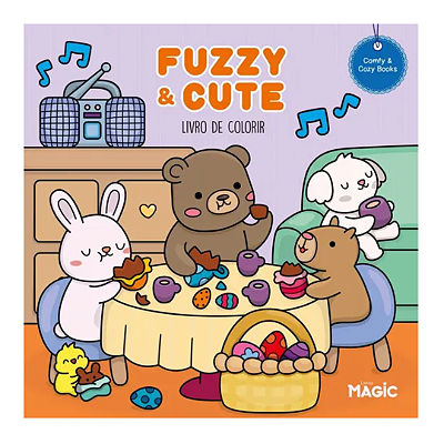 Fuzzy & Cute - Livro de Colorir