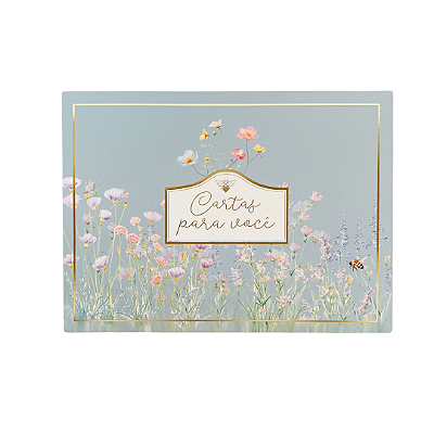 Kit de Papéis de Carta com Caixa Decorada Abelha