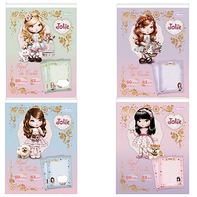 Caderno Colado Papel de Carta Jolie 50 Folhas
