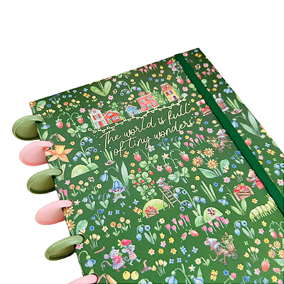 Caderno de Discos Tam. Universitário – Fazenda de Morangos Folhas Decoradas