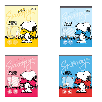 Papel de Carta Snoopy 50 Folhas