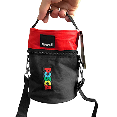 Estojo Bolsinha Vazio Redondo Uni Posca Bag para Canetas Artísticas