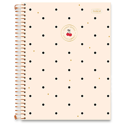Caderno Universitário Capa Dura Cherry Lovers 160 folhas