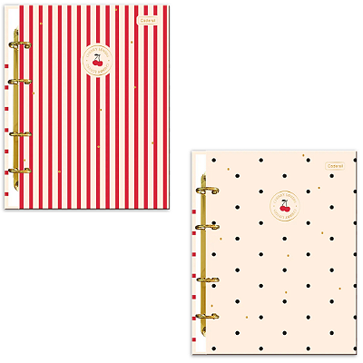 Caderno Colegial Argolado Capa Dura Cherry Lovers