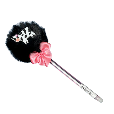 Caneta com Pompom Vaquinha