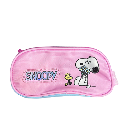 Estojo Duplo Rosa Snoopy