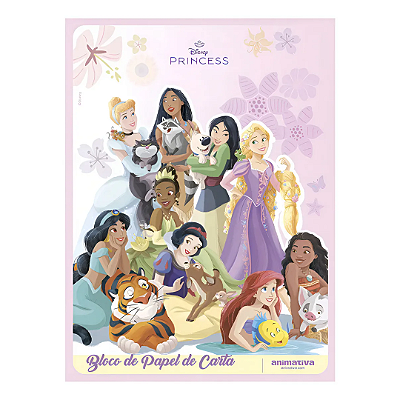 Bloco de Papel de Carta Disney Princesas