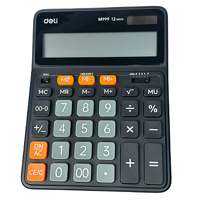 Calculadora M999 Deli 12 Dígitos Dual Memory