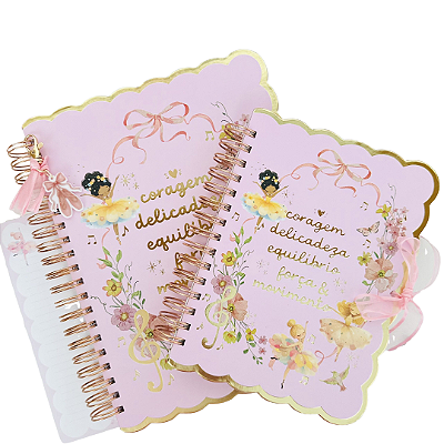 Caderno Wire-o Bailarinas Rosa