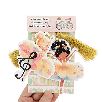 Kit com 2 Marcadores de Livro Bailarinas