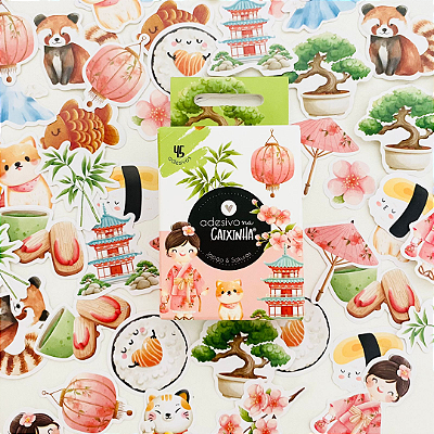 Adesivo na Caixinha Japão de Sakuras