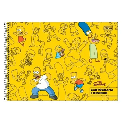 Caderno Cartografia E Desenho C/80folhas Simpson Capa Dura