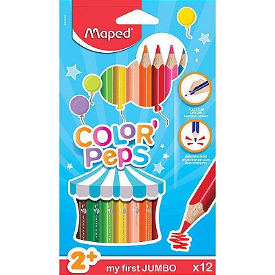 Lápis Color' Peps Jumbo 12 Cores