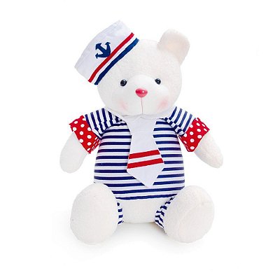 Urso de Pelúcia G Branco Marinheiro