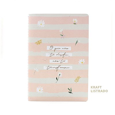 Bloco Planner Modular Trimestral Rosa Listrado