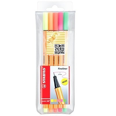 Kit Stabilo 05 cores - Neon - Point 88