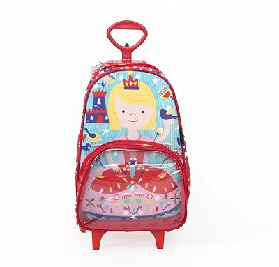 Mochila Kids Princesa Com Carrinho