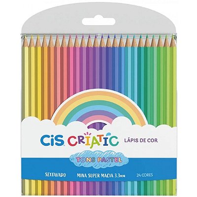 Lápis de Cor Criatic 24 Tons Pastel