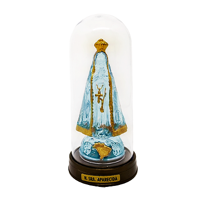 Imagem Nossa Senhora Aparecida LED com Cúpula e Base Cor Ouro Velho - A Unidade - Ref.: IR.AM.75