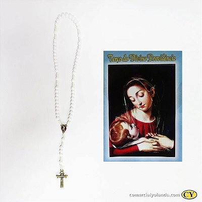 Terço da Divina Providência com folheto de oração - Pacote com 6 peças - 1950