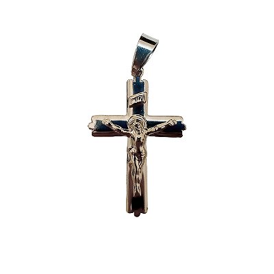 Crucifixo em Aço Inoxidável - Pacote com 3 peças - Cód.: 81