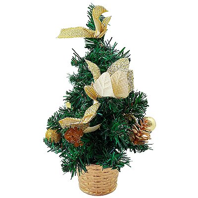 Mini Árvore de Natal - 30 cm - Dourada - A Peça - Ref.: NTA47507