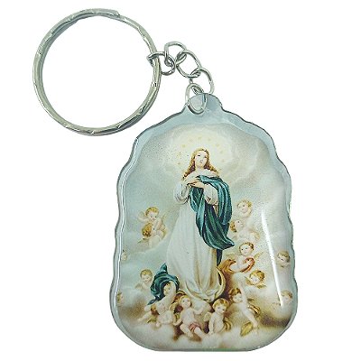 Chaveiro Acrílico de Nossa Senhora da Imaculada Conceição - A Dúzia - Cód.: 8516