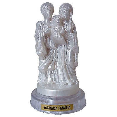 Imagem em Plástico Perolado da Sagrada Família - Com Terço - A Peça - Cód.: 8996