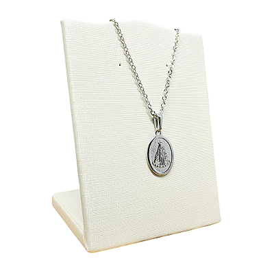 Colar em Aço Inox de Medalha de Nossa Senhora Aparecida - Pacote com 3 Peças - Cód.: 5081-4951