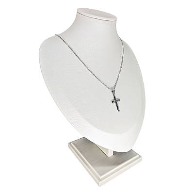 Colar com Crucifixo em Aço Inox - Pacote com 3 Peças - Cód.: 8276